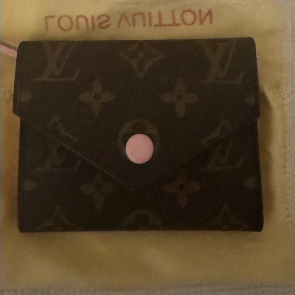 Louis Vuitton Brown and Pink Key & Card Holder